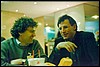 I giornalisti Guido Tiberga e Luca Raffaelli in una foto di Goria ad Angouleme, 1996