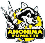il logo ufficiale dell'Anonima Fumetti, creato da Gianfranco Goria e Vittorio Pavesio. Disegno di Vittorio Pavesio.