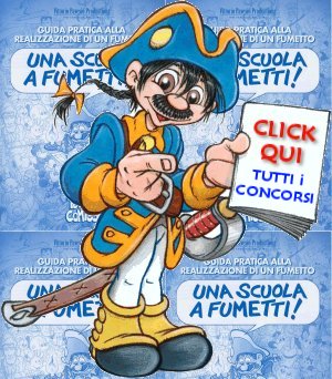 click qui per i bandi di tutti i concorsi di Torino Comics 2001 - disegno di Vittorio Pavesio
